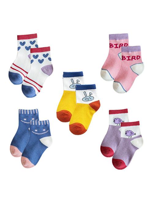kids set of 5 cotton socks - 20909079 - Very Small Image - 1