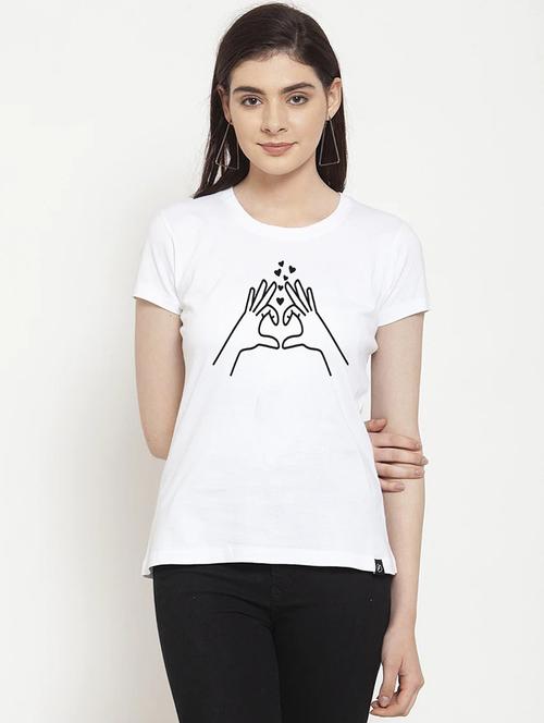 women graphic printed round neck t-shirt - 20909120 - Very Small Image - 1