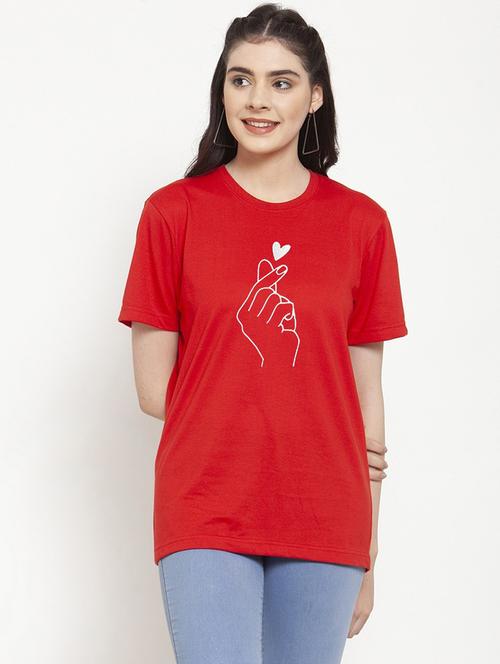 women graphic printed round neck t-shirt - 20909152 - Very Small Image - 1