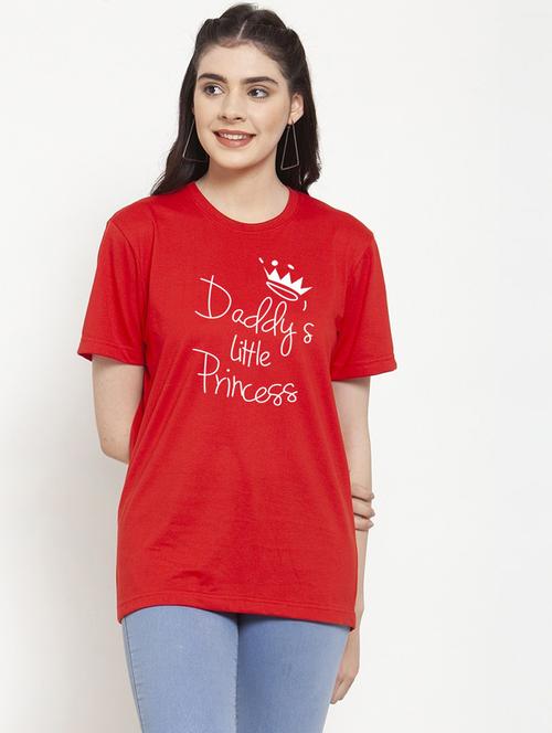women typographic printed round neck t-shirt - 20909157 - Very Small Image - 1