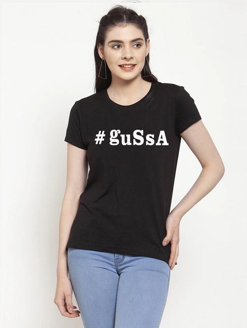 women typographic printed round neck t-shirt - 20909207 - Very Small Image - 1