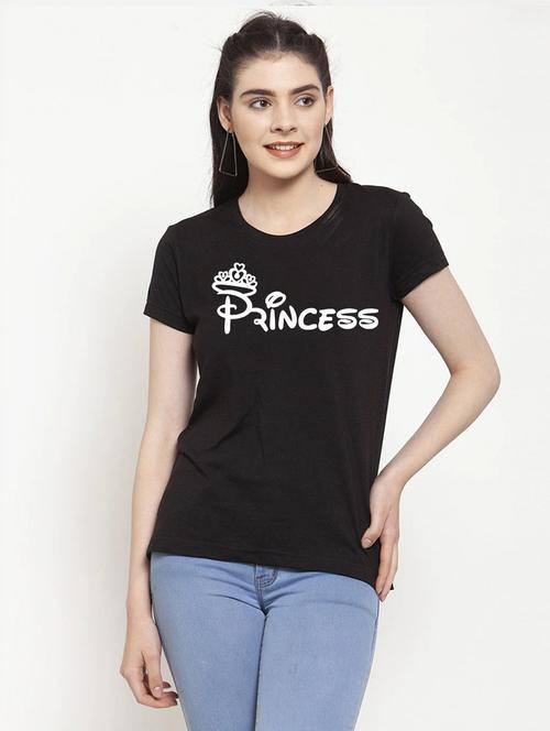 women typographic printed round neck t-shirt - 20909210 - Very Small Image - 1