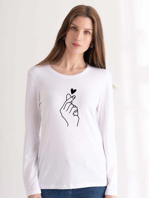women graphic printed long sleeve t-shirt - 20909559 - Very Small Image - 1