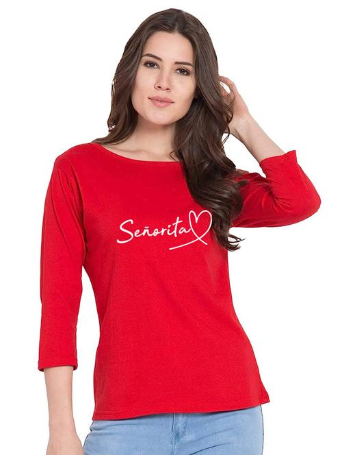 women typographic printed long sleeve t-shirt - 20909571 - Very Small Image - 1