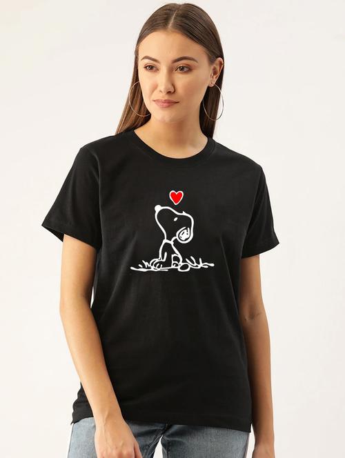 women graphic printed round neck t-shirt - 20909717 - Very Small Image - 1