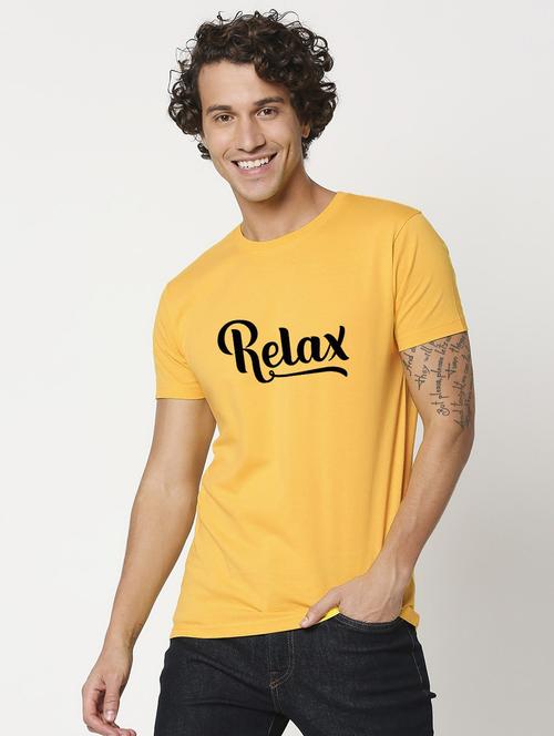 men typographic printed round neck t-shirt - 20910503 - Very Small Image - 1