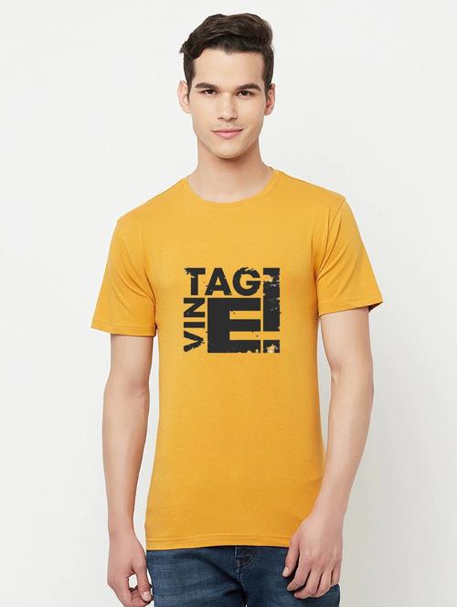 men typographic printed round neck t-shirt - 20910514 - Very Small Image - 1