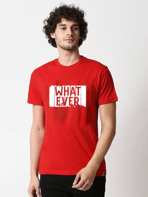 men typographic printed round neck t-shirt - 20910570 - Very Small Image - 1