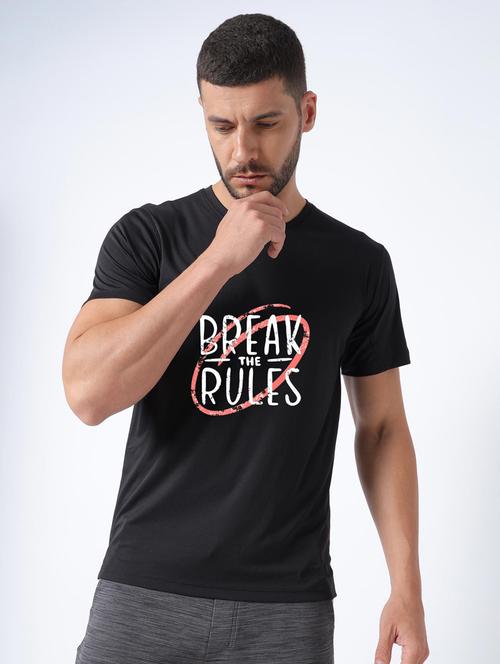 men typographic printed round neck t-shirt - 20910577 - Very Small Image - 1