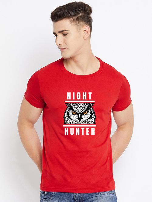 men round neck front print t-shirt - 20911058 - Very Small Image - 1