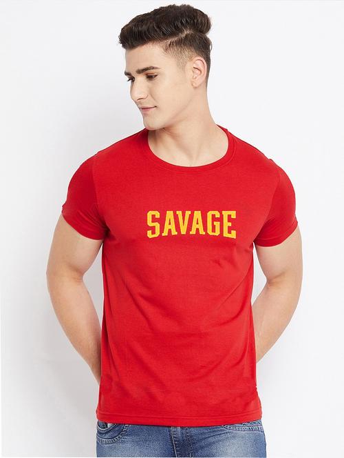 men round neck typographic regular t-shirt - 20911438 - Very Small Image - 1