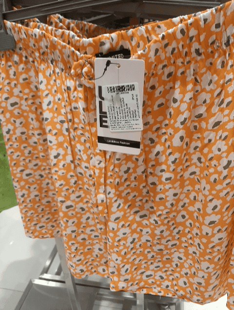 orange rayon shorts - 20911766 - Very Small Image - 1