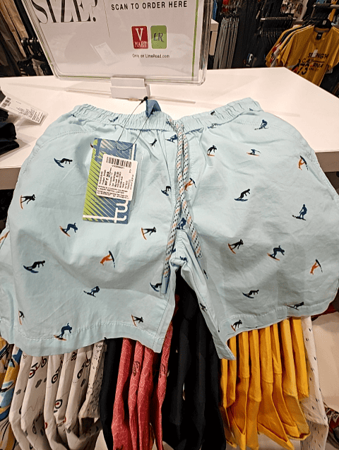 sky blue poplin shorts & three fourth - 20911865 - Very Small Image - 1