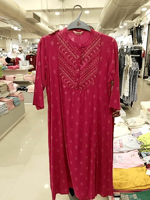 fuchsia rayon kurta - 20918285 - Very Small Image - 1