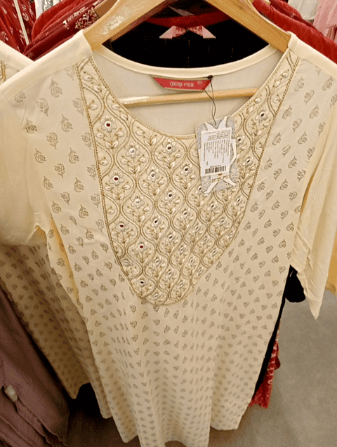 off white rayon kurta - 20918298 - Very Small Image - 1