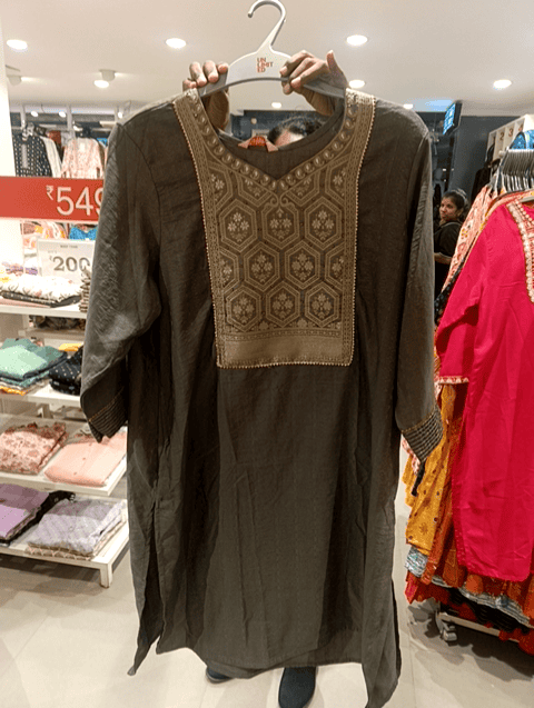 grey poly cotton kurta - 20918652 - Very Small Image - 1