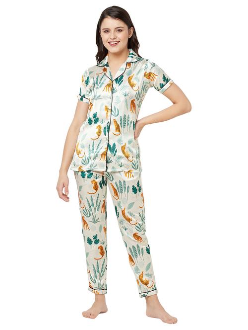 women printed pyjama nightwear set - 20918963 - Very Small Image - 1