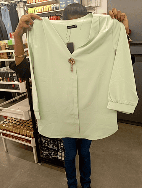 light green georgette top - 20926497 - Very Small Image - 1