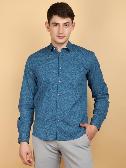 men printed long sleeve casual shirt - 20929305 - Very Small Image - 1