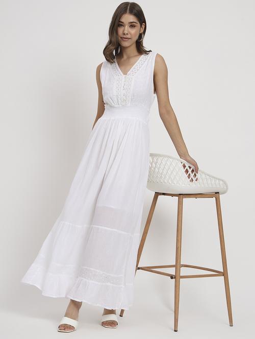 women white self-designed fit & flare dress - 20929436 - Very Small Image - 1