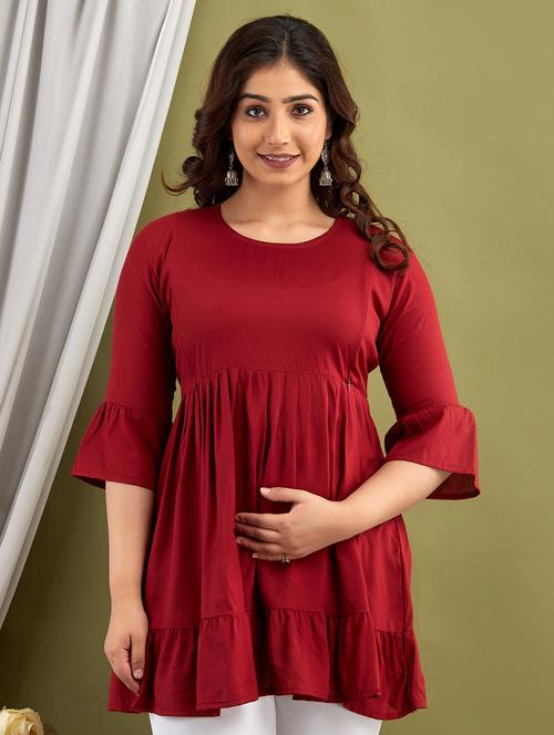 women's solid color maternity wear - 20929674 - Very Small Image - 1
