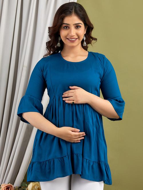 women's solid color maternity wear - 20929675 - Very Small Image - 1