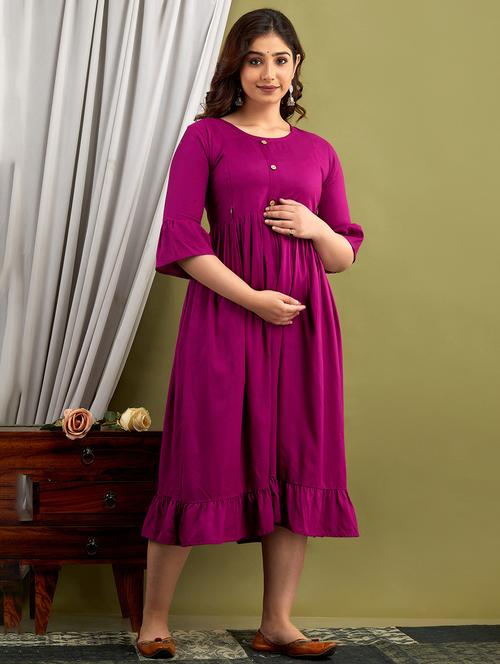 women's solid color maternity wear - 20929689 - Very Small Image - 1