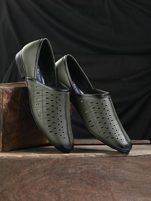 men's olive slip on loafer - 20929847 - Very Small Image - 1