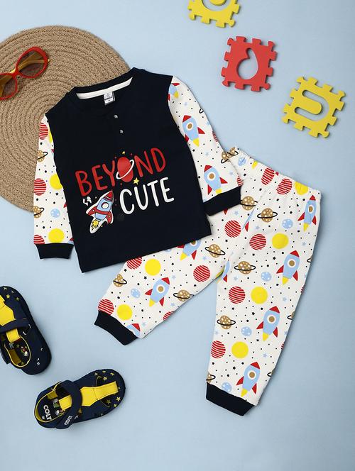 kids printed full length twin sets - 20930468 - Very Small Image - 1
