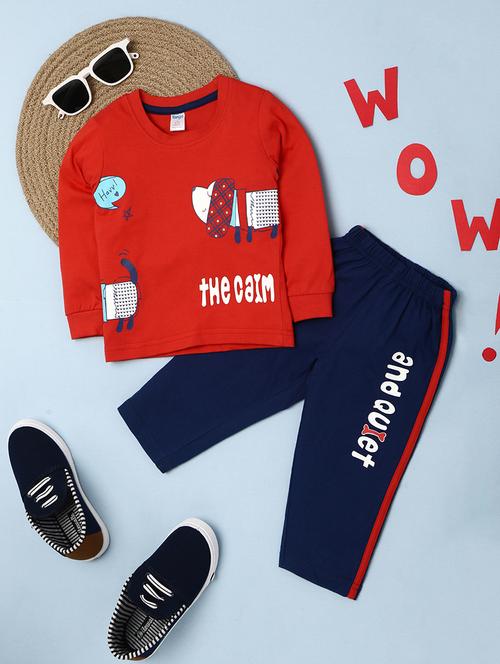 kids printed full length twin sets - 20930474 - Very Small Image - 1