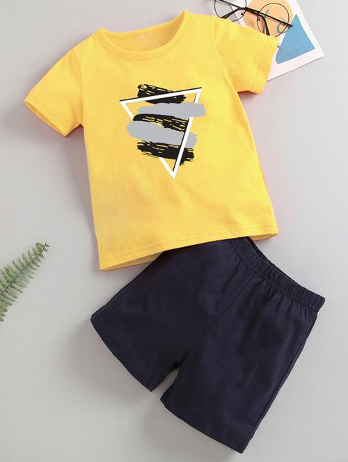 boys graphic printed shorts set - 20932018 - Very Small Image - 1