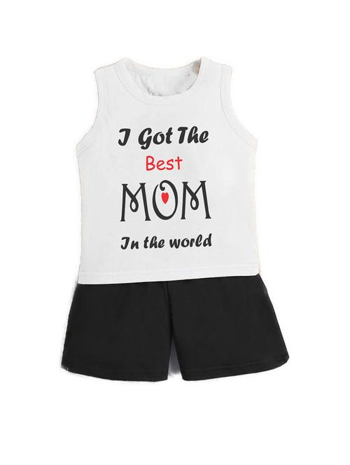 kids front print cotton twin set - 20932176 - Very Small Image - 1