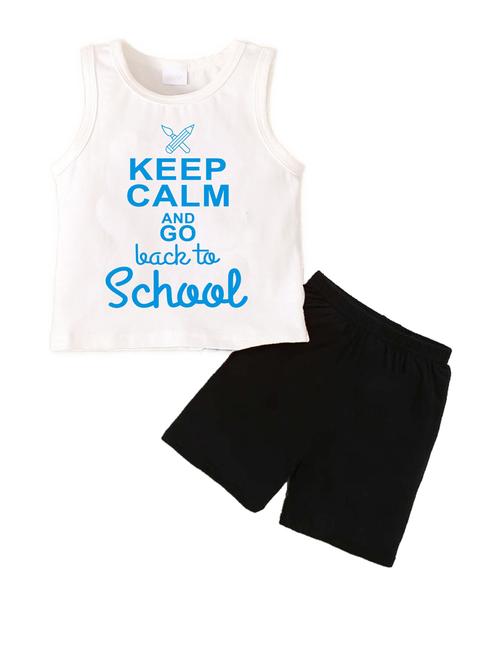 kids front print cotton twin set - 20932183 - Very Small Image - 1