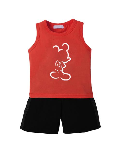 kids front print cotton twin set - 20932189 - Very Small Image - 1