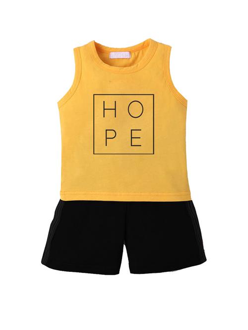 kids front print cotton twin set - 20932190 - Very Small Image - 1