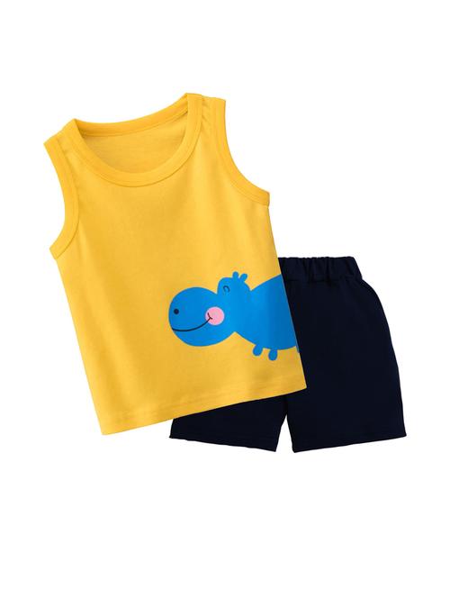kids graphic print cotton twin set - 20932196 - Very Small Image - 1