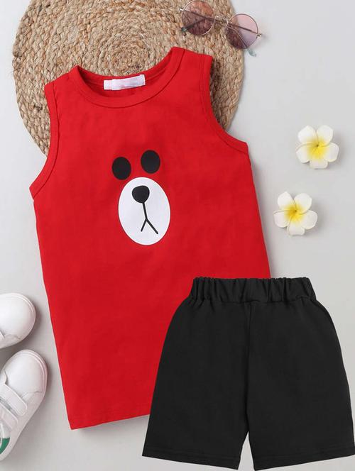 kids graphic print cotton twin set - 20932197 - Very Small Image - 1
