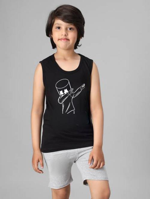 kids front print cotton twin set - 20932202 - Very Small Image - 1