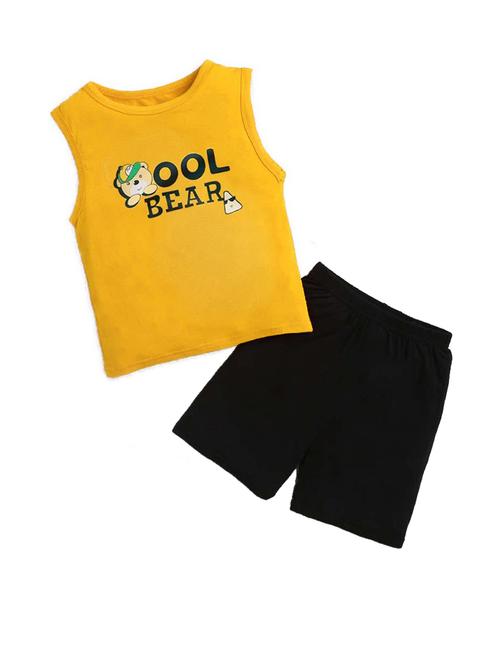 kids chest print cotton twin set - 20932205 - Very Small Image - 1