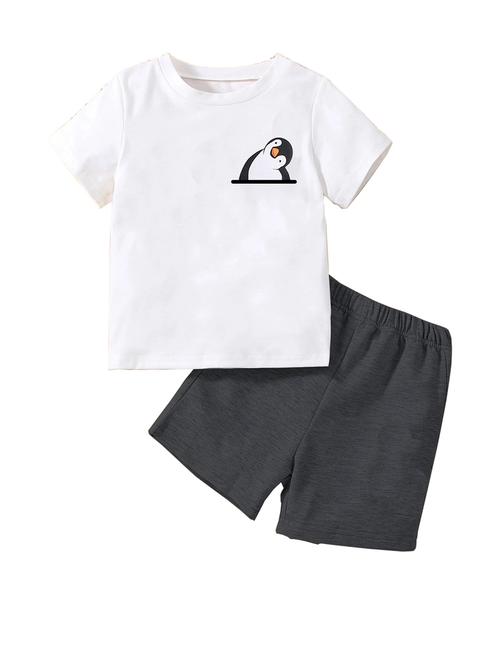 kids placement print cotton twin set - 20932220 - Very Small Image - 1