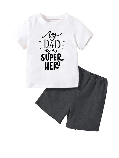 kids front print cotton twin set - 20932223 - Very Small Image - 1