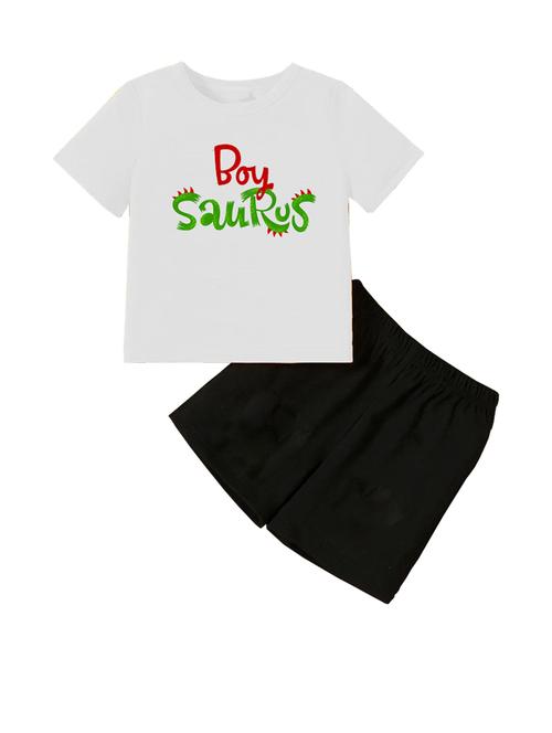 kids front print cotton twin set - 20932225 - Very Small Image - 1