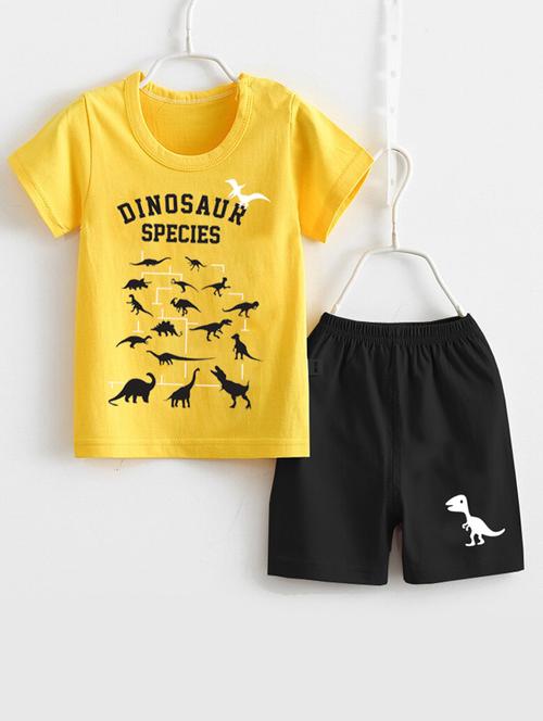 kids front print cotton twin set - 20932239 - Very Small Image - 1