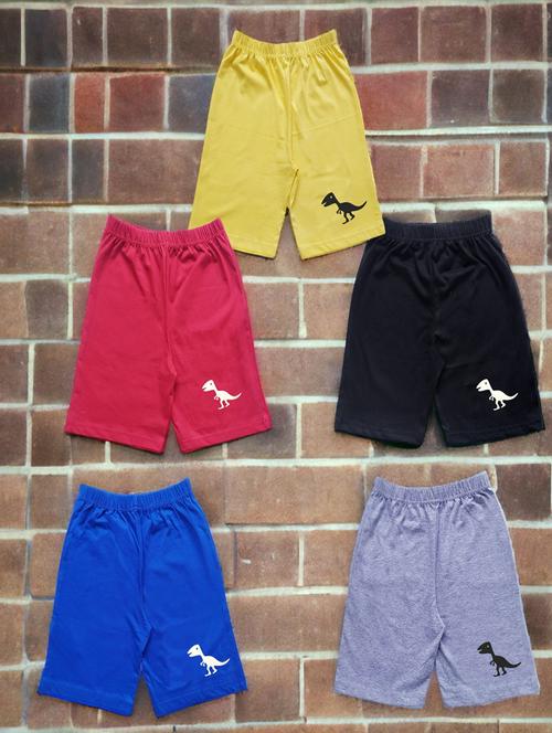 pack of 5 - multi colored cotton blend shorts - 20932322 - Very Small Image - 1