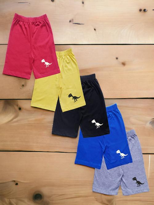 pack of 3 - multi colored cotton blend shorts - 20932324 - Very Small Image - 1