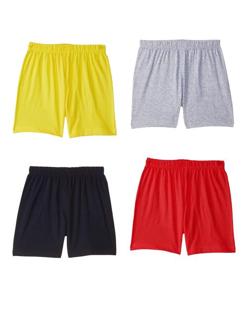 pack of 4 - multi colored cotton blend shorts - 20932356 - Very Small Image - 1