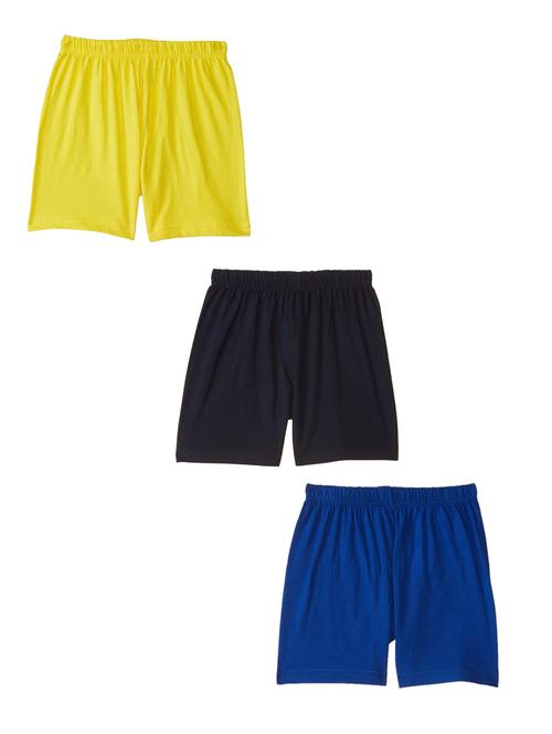 pack of 3 - multi colored cotton blend shorts - 20932357 - Very Small Image - 1