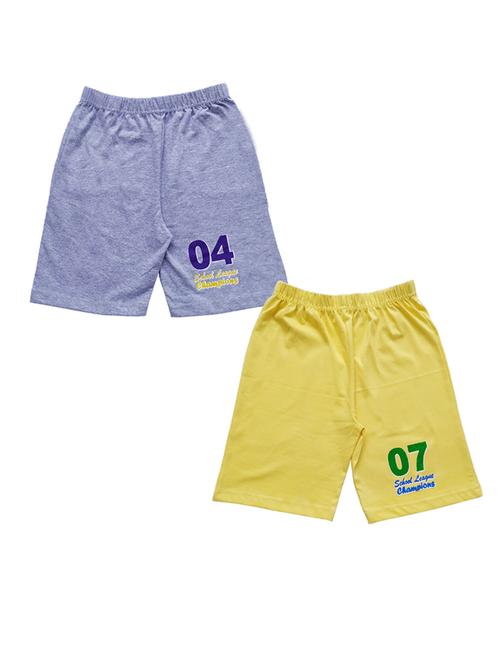 pack of 2 - multi colored cotton blend shorts - 20932361 - Very Small Image - 1