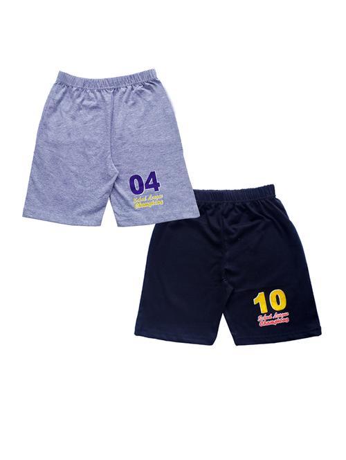 pack of 2 - multi colored cotton blend shorts - 20932365 - Very Small Image - 1