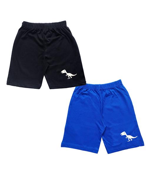 pack of 2 - multi colored cotton blend shorts - 20932382 - Very Small Image - 1